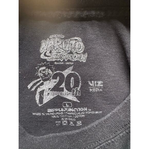 Naruto Shippuden Men's Large Black T-Shirt Short Sleeve Graphic Print Tee - Picture 2 of 4